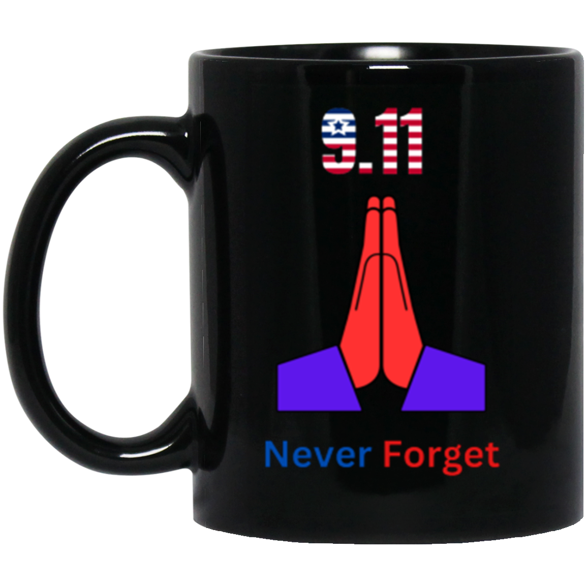 KPI0904wraparoundcoffeemug911 INDA everything 11 oz. Black Mug