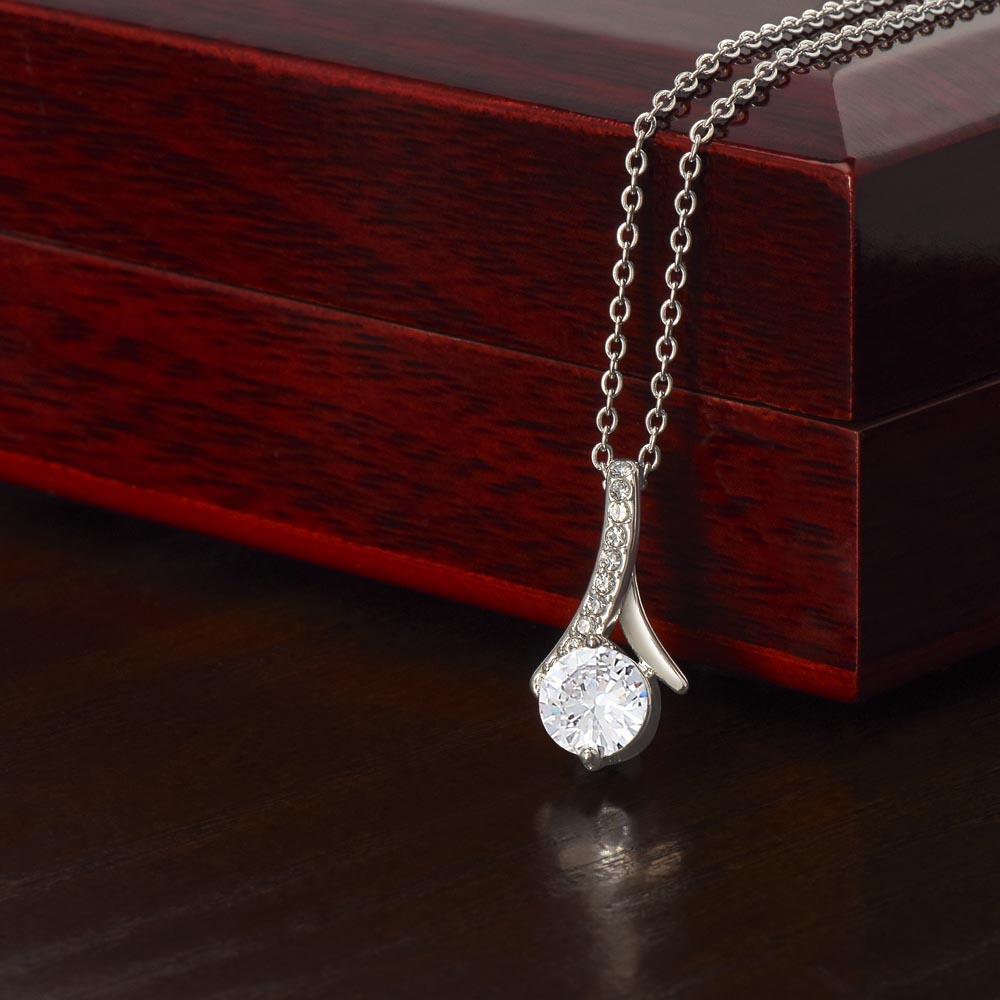 To My Dearest Daughter message card with the adorable Alluring Beauty Necklace.