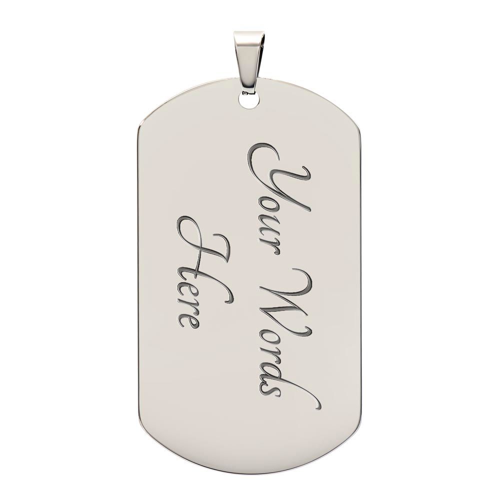 TO MY SON DAG TAG NECKLACE GRADUATION LOVE DAD