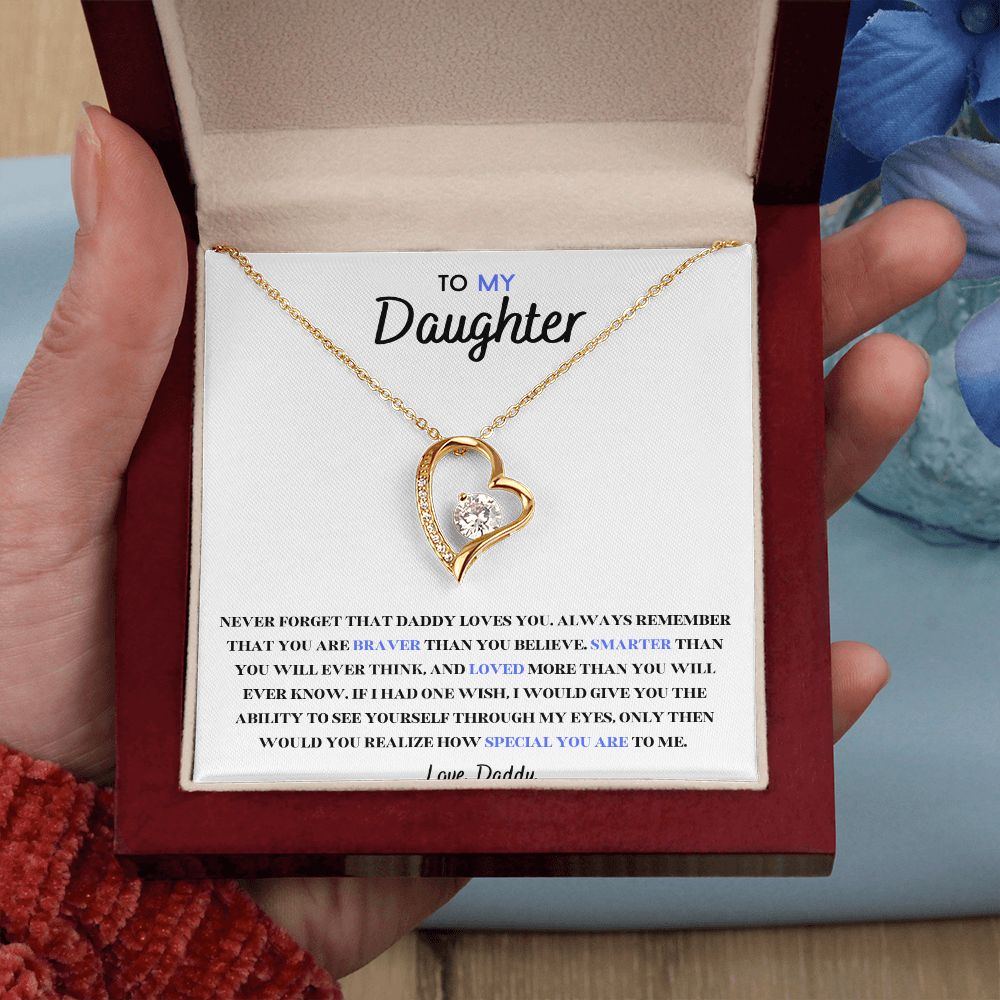 TO MY DAUGHTER, I WILL FOREVER LOVE YOU NECKLACE
