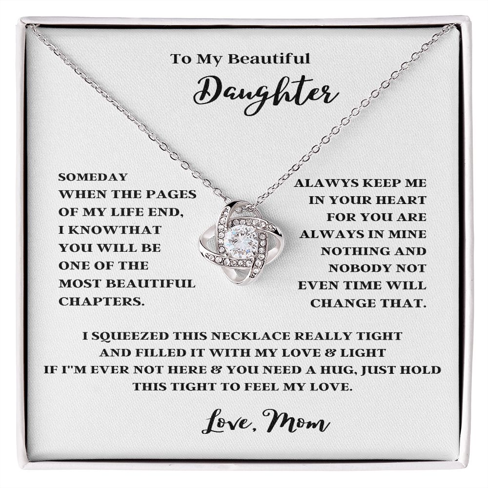 TO MY BEAUTIFUL DAUGHTER A FOREVER LOVE NECKLACE FROM MOMOR DAD