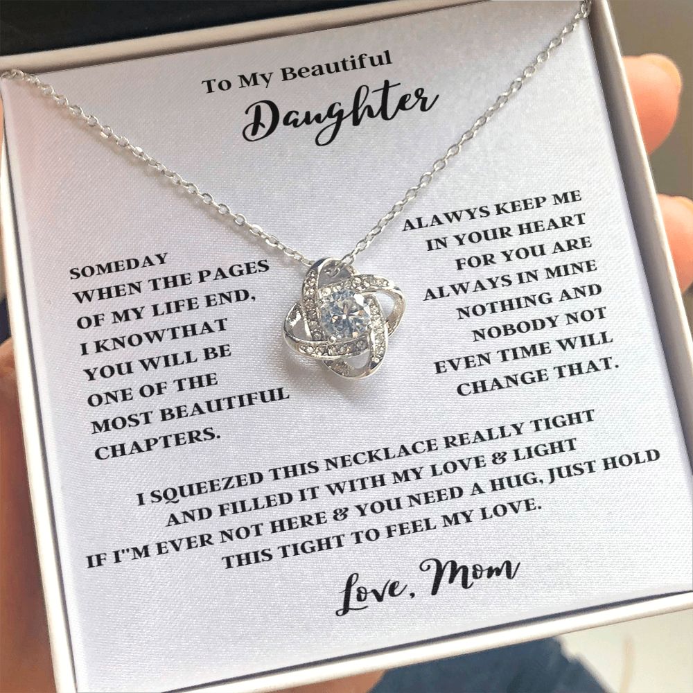 TO MY BEAUTIFUL DAUGHTER A FOREVER LOVE NECKLACE FROM MOMOR DAD