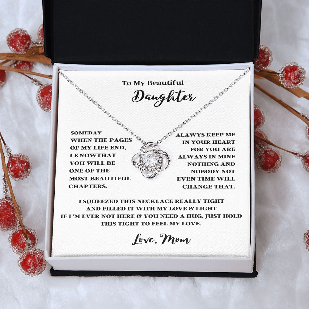 TO MY BEAUTIFUL DAUGHTER A FOREVER LOVE NECKLACE FROM MOMOR DAD