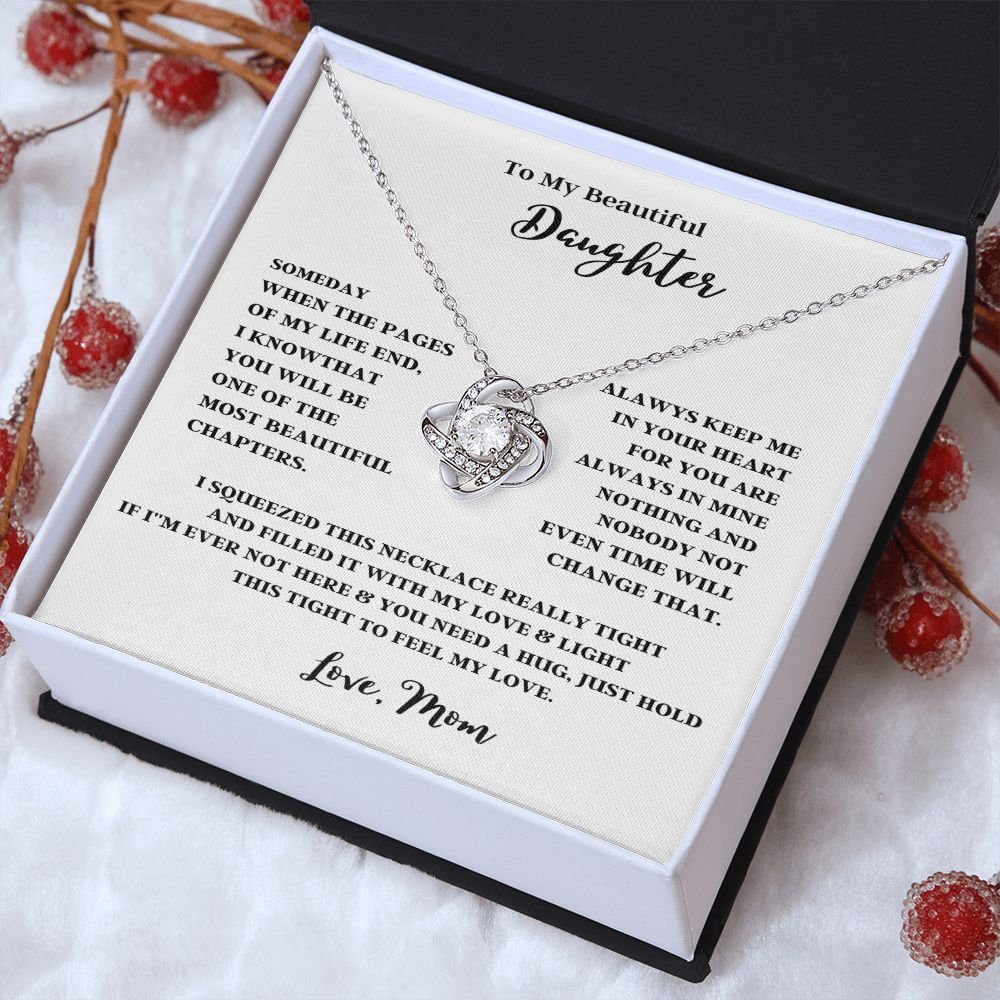 TO MY BEAUTIFUL DAUGHTER A FOREVER LOVE NECKLACE FROM MOMOR DAD