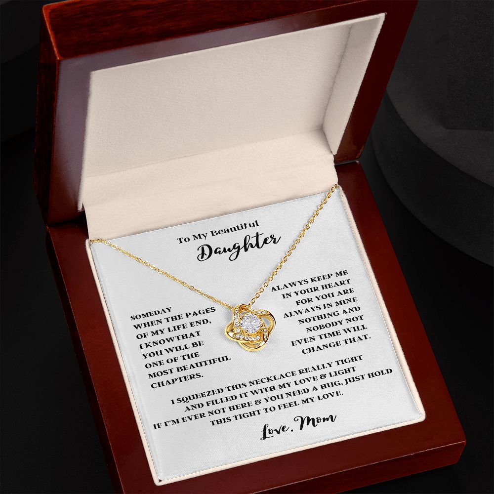 TO MY BEAUTIFUL DAUGHTER A FOREVER LOVE NECKLACE FROM MOMOR DAD