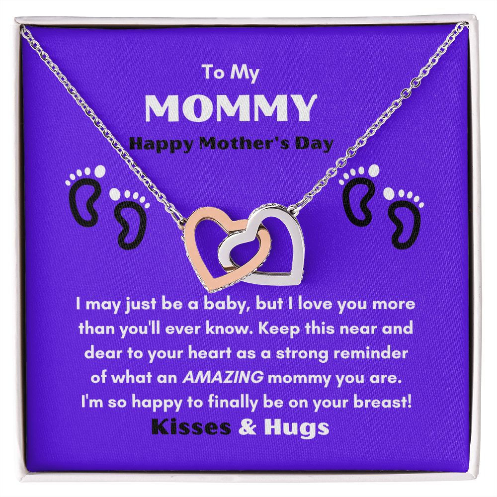 TO MY MOMMY HAPPY MOTHER'S DAY ENJOY THIS INTERLOCKING HEART NECKLACE –  loveonlygifts.com