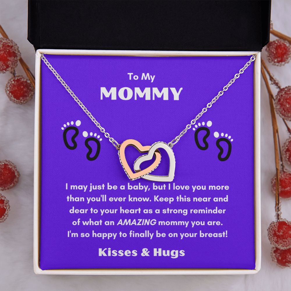 For Mommy with Love: Interlocking Heart Necklace from the Mother's Day Collection