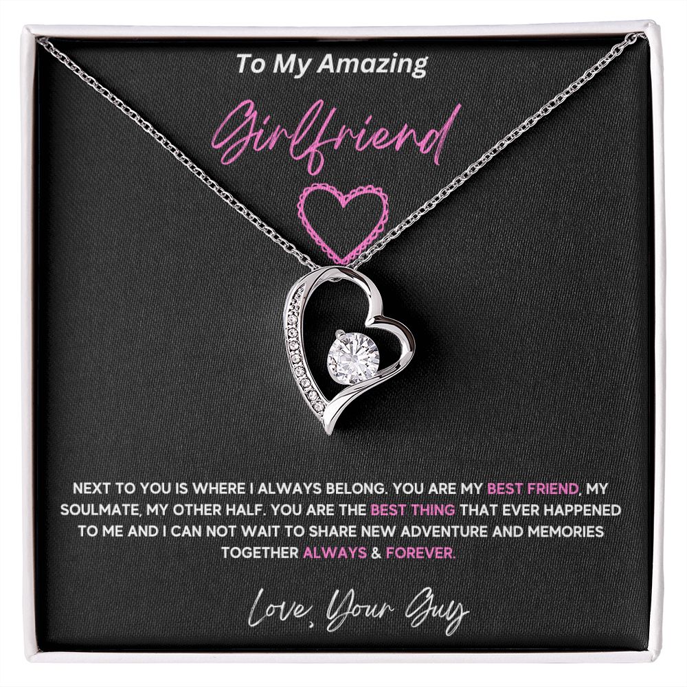 To My Amazing Girlfriend on demand love necklace message card