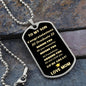 TO MY SON GRADUATION 2023 LOVE DOG TAG NECKLACE