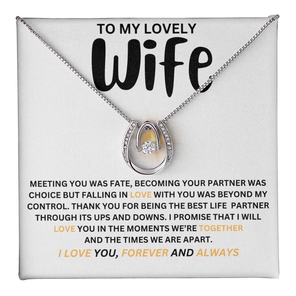 TO MY LOVELY WIFE WHITE / LUCK LOVE NECKLACE