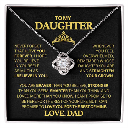To My Daughter From Dad / Love Knot Necklace