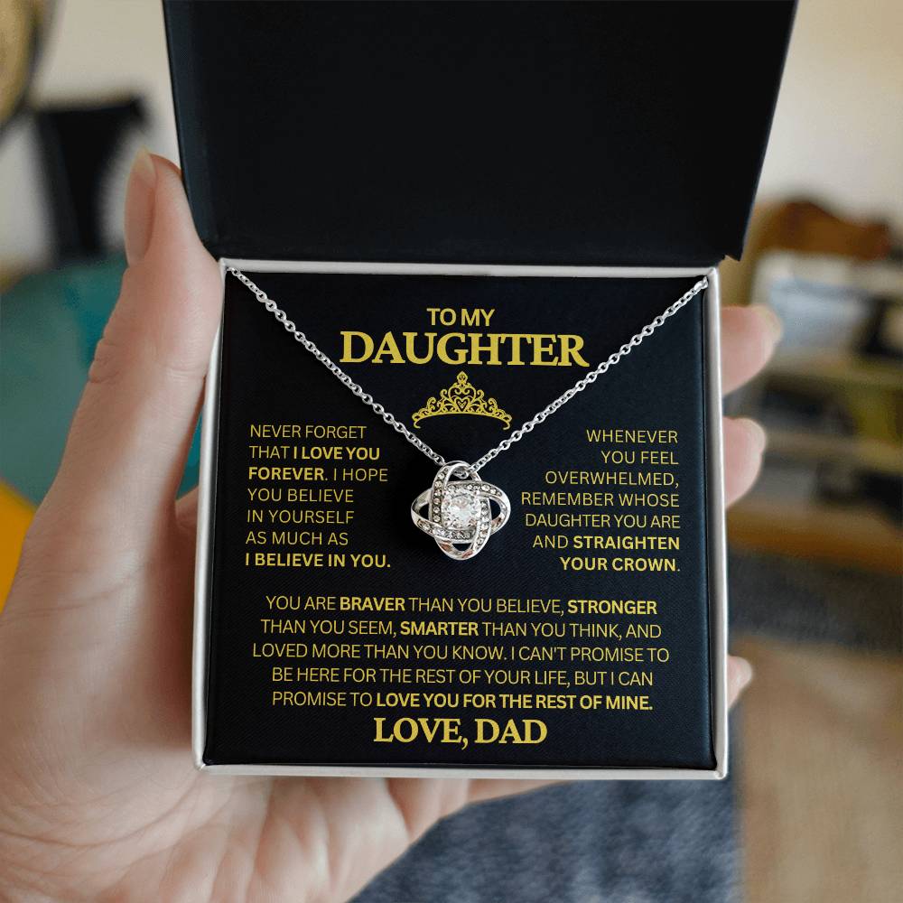 To My Daughter From Dad / Love Knot Necklace