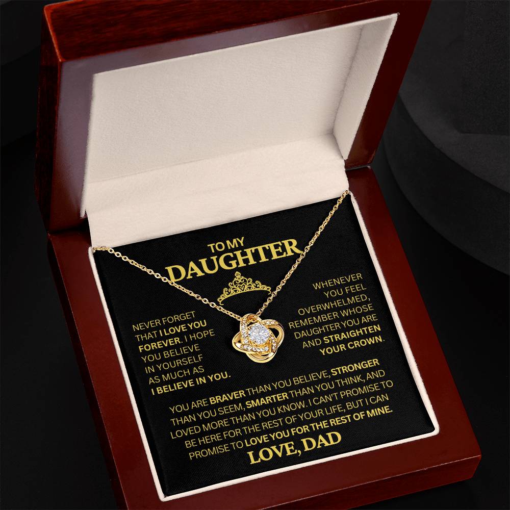 To My Daughter From Dad / Love Knot Necklace