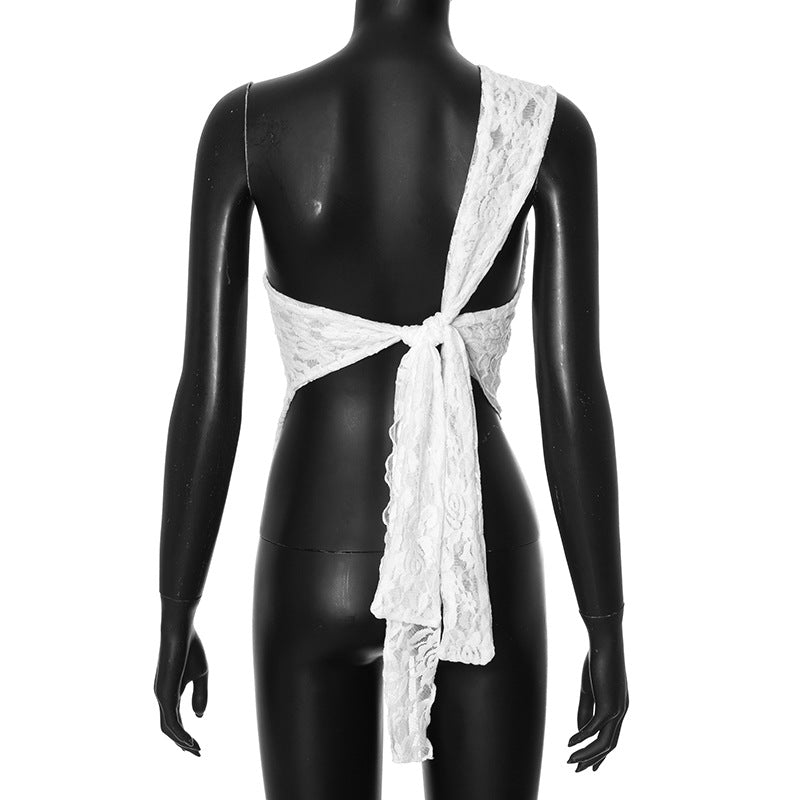 Elegant Lace Backless Cardigan