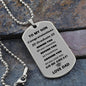 To My Son dog tag for graduations  2023 love DAD