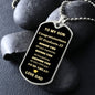 TO MY SON DAG TAG NECKLACE GRADUATION LOVE DAD