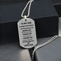 To My Son dog tag for graduations  2023 love DAD