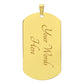 TO MY SON, DOG TAG SILVER AND BLACK FROM DAD