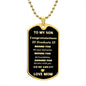 TO MY SON GRADUATION 2023 LOVE DOG TAG NECKLACE