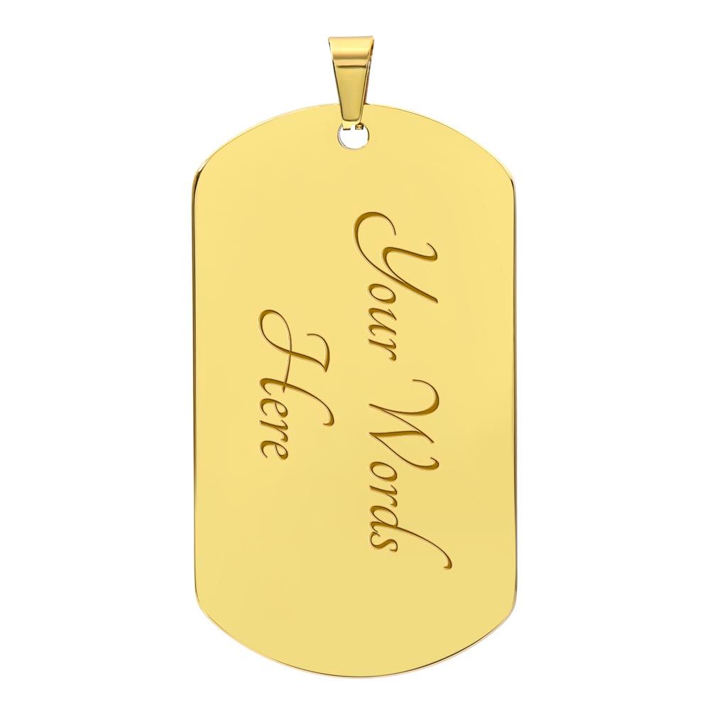 TO MY SON GRADUATION 2023 LOVE DOG TAG NECKLACE