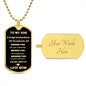 TO MY SON GRADUATION 2023 LOVE DOG TAG NECKLACE