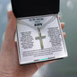 TO MY SPECIAL NEEDS SON, STAINLESS CROSS NECKLACE