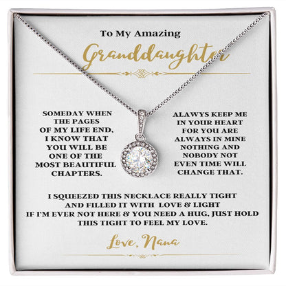 TO MY AMAZING GRANDDAUGHTER WITH THE ETERNAL HOPE NECKLACE