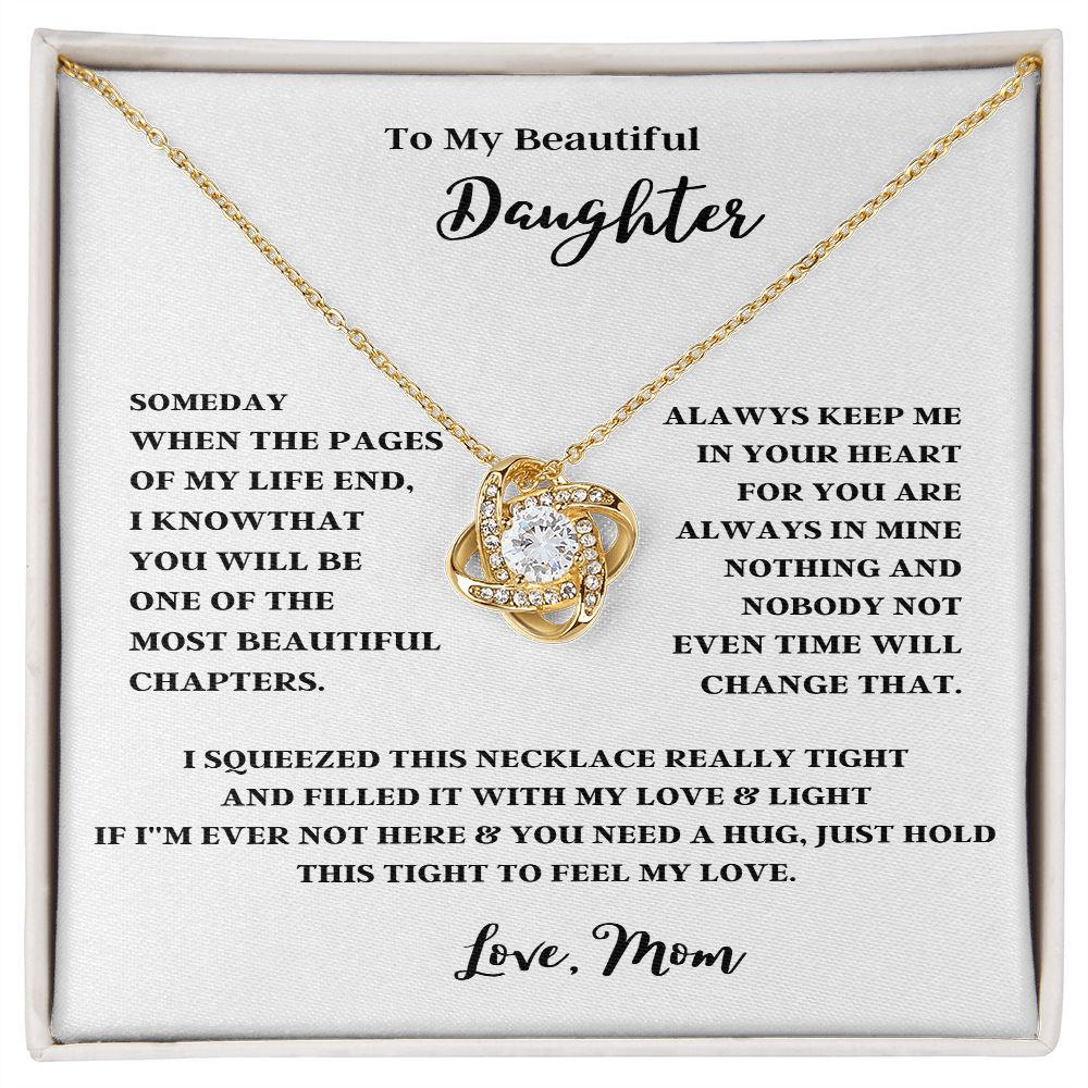 TO MY BEAUTIFUL DAUGHTER A FOREVER LOVE NECKLACE FROM MOMOR DAD