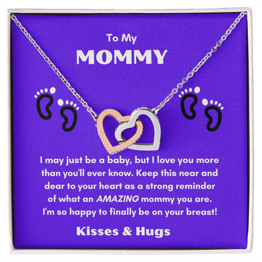 TO MY MOMMY INTERLOCKING HEART NECKLACE FOR MOTHER'S DAY COLLECTION