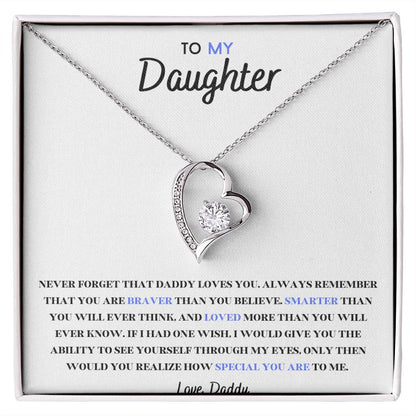 TO MY DAUGHTER, I WILL FOREVER LOVE YOU NECKLACE