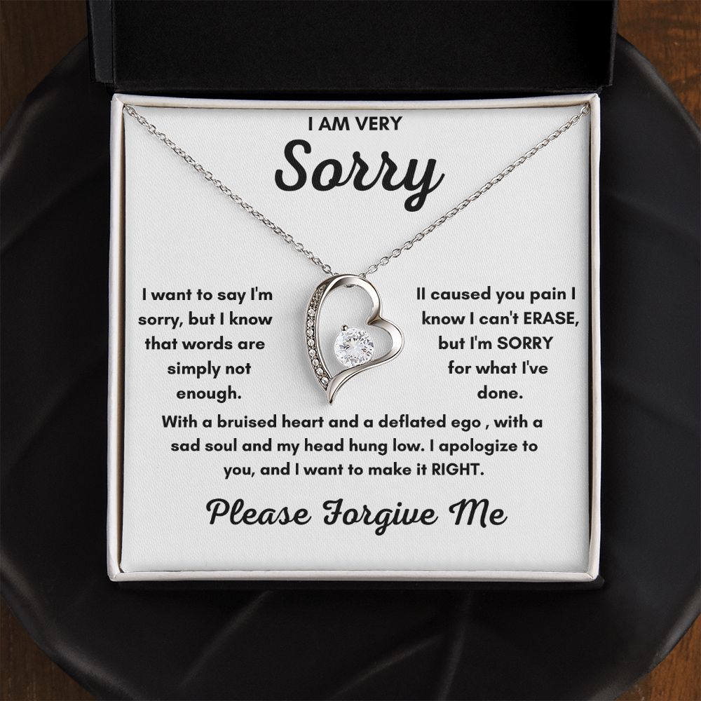 Expressing Eternal Apologies: I Am Very Sorry Love Forever Necklace Gift