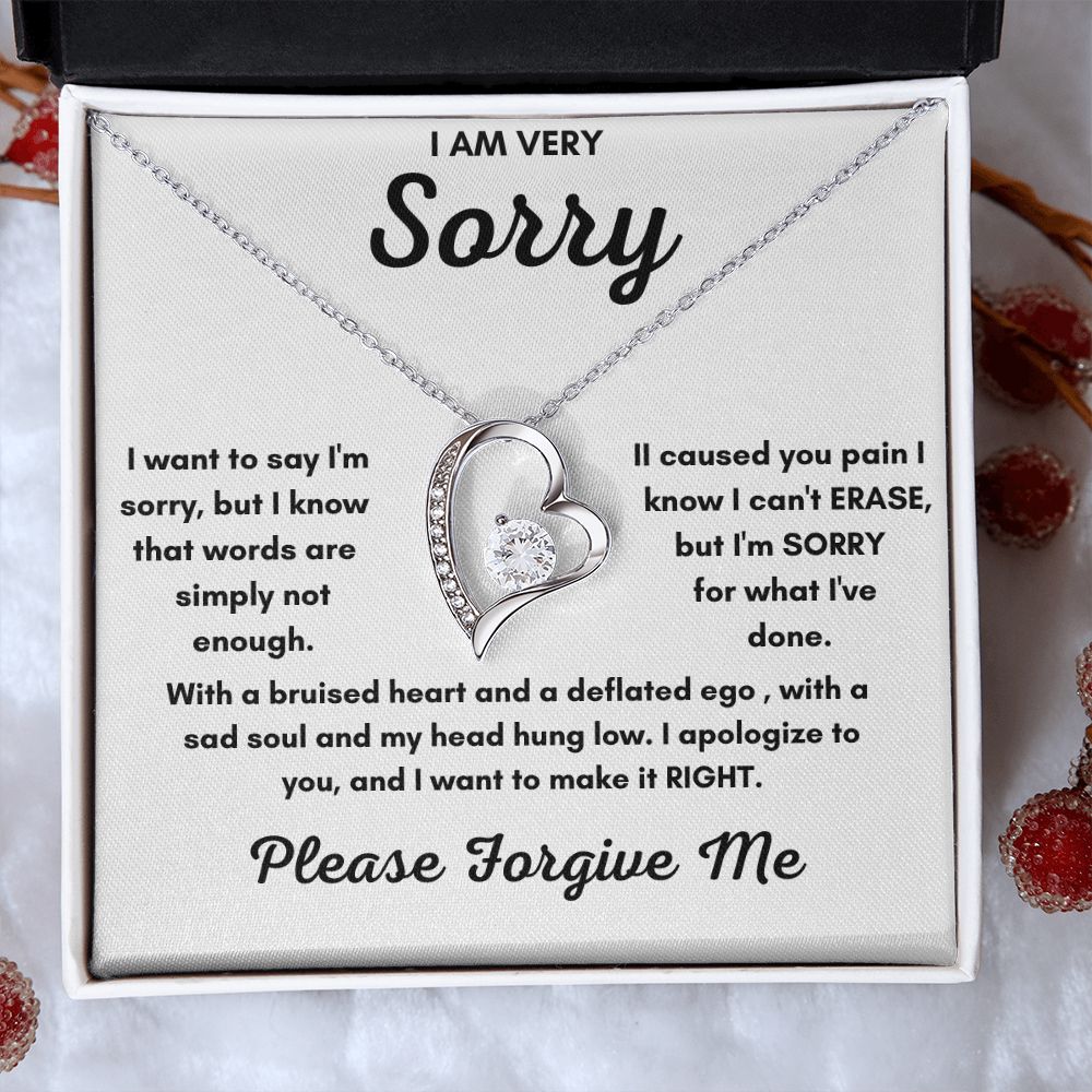 Expressing Eternal Apologies: I Am Very Sorry Love Forever Necklace Gift