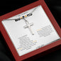 To My Handsome Husband Stainless Steel Cross Necklace with message card